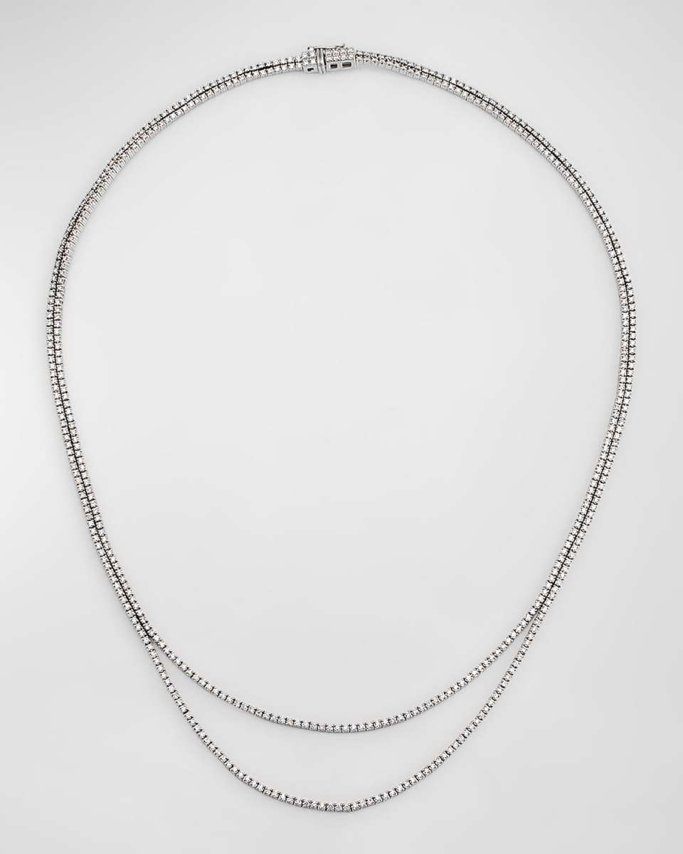 Skinny Double Strand Tennis Necklace