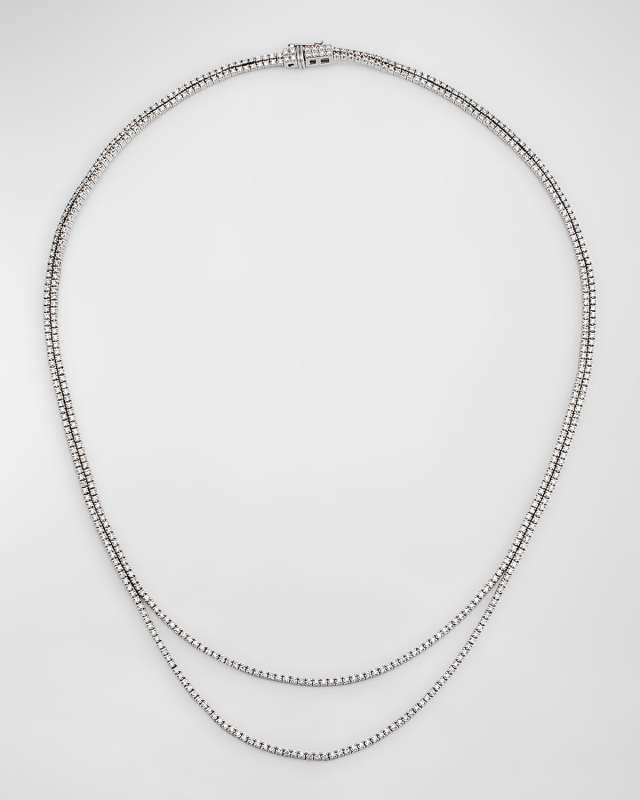 Skinny Double Strand Tennis Necklace