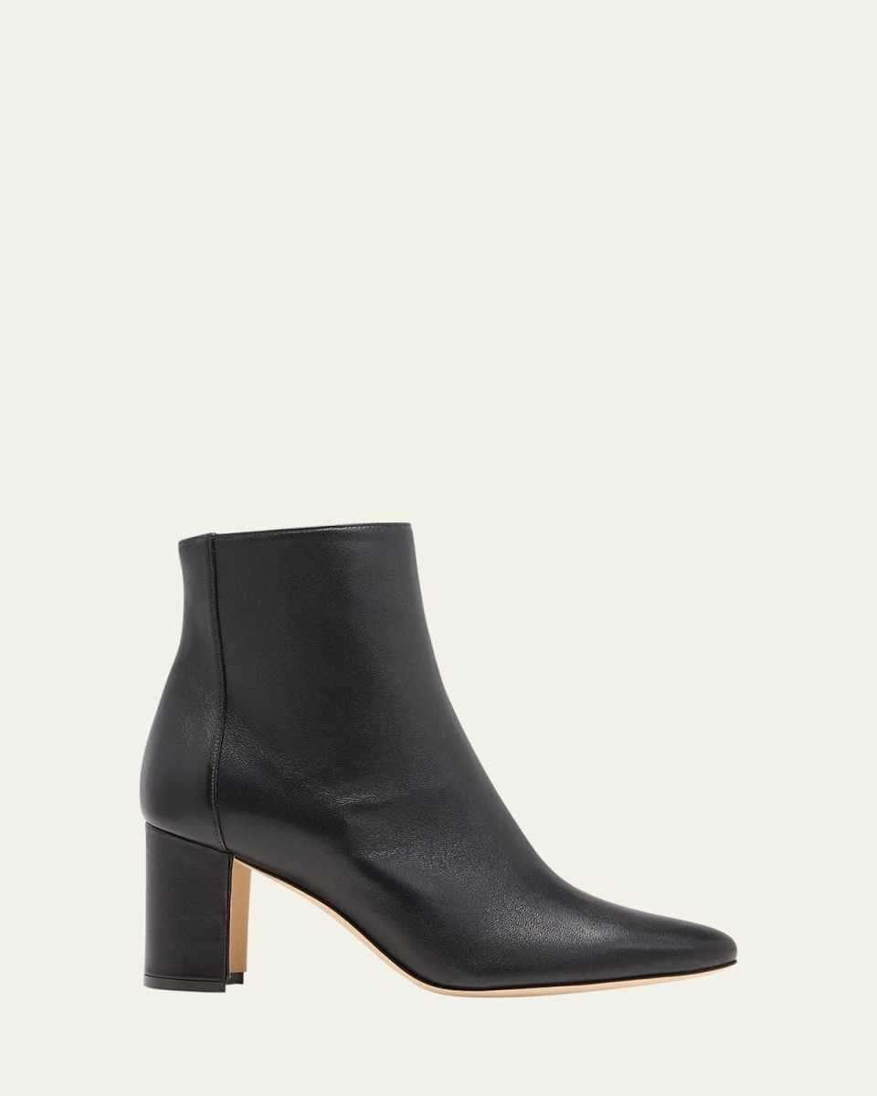 Rosie Leather Zip Booties