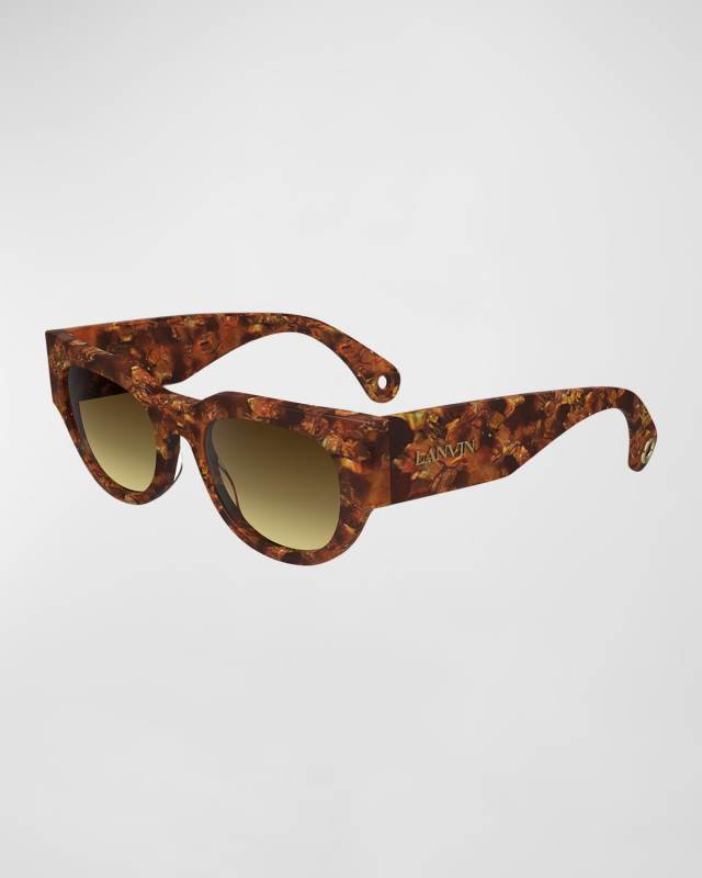 Signature Rounded Acetate Cat-Eye Sunglasses