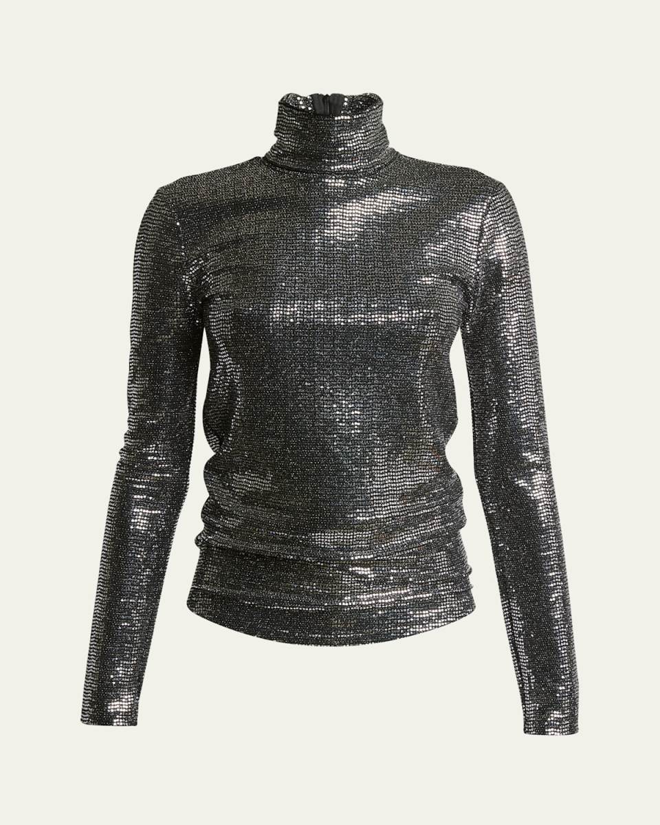Joyela Shiny Jersey Turtleneck
