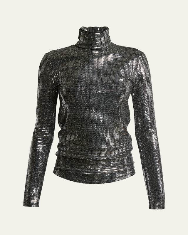 Joyela Shiny Jersey Turtleneck
