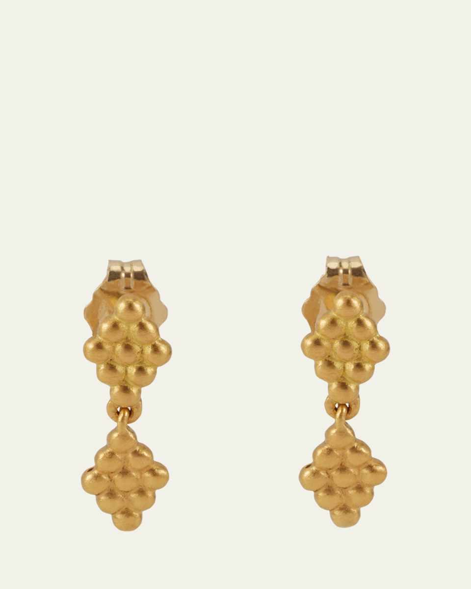 Duo Nona Small Drop Earrings 22K Gold