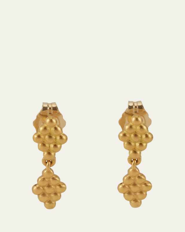 Duo Nona Small Drop Earrings 22K Gold
