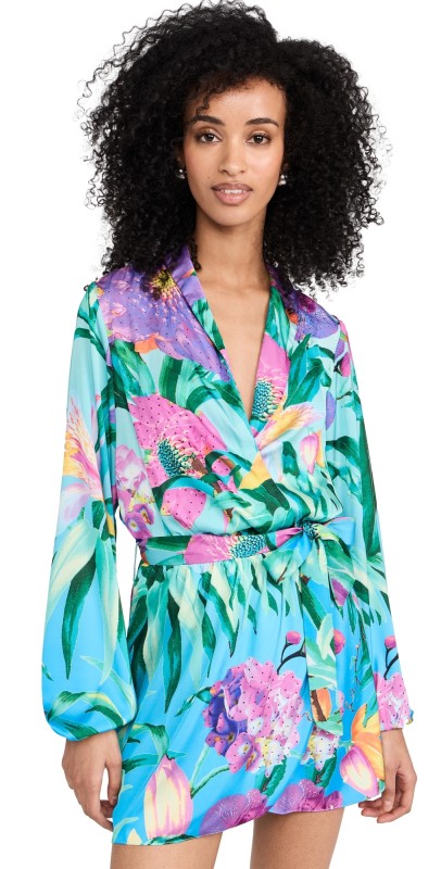 ROCOCO SAND Ocean Mini Dress Turquoise