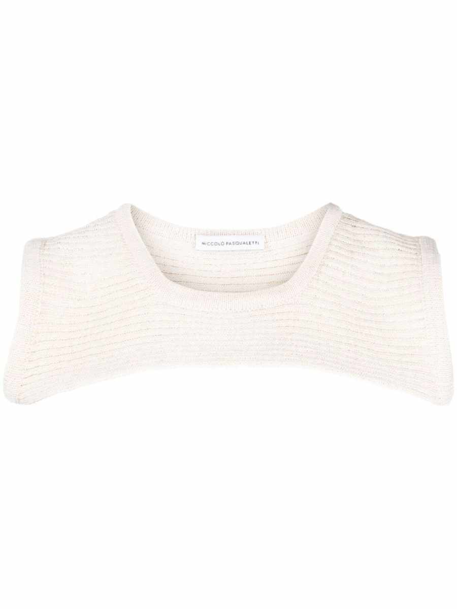 crochet-knitted crop top