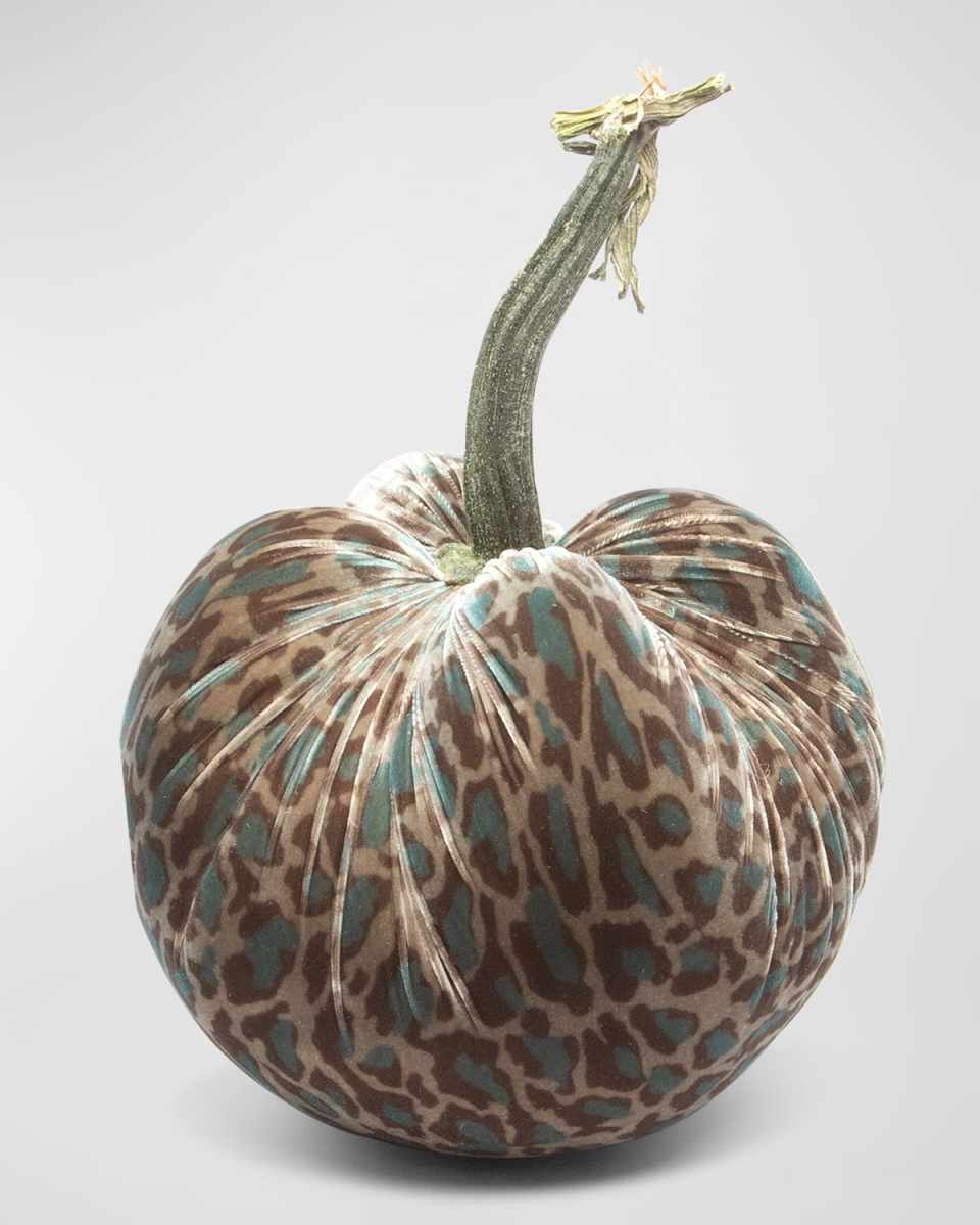 Velvet Halloween Pumpkin, 13"