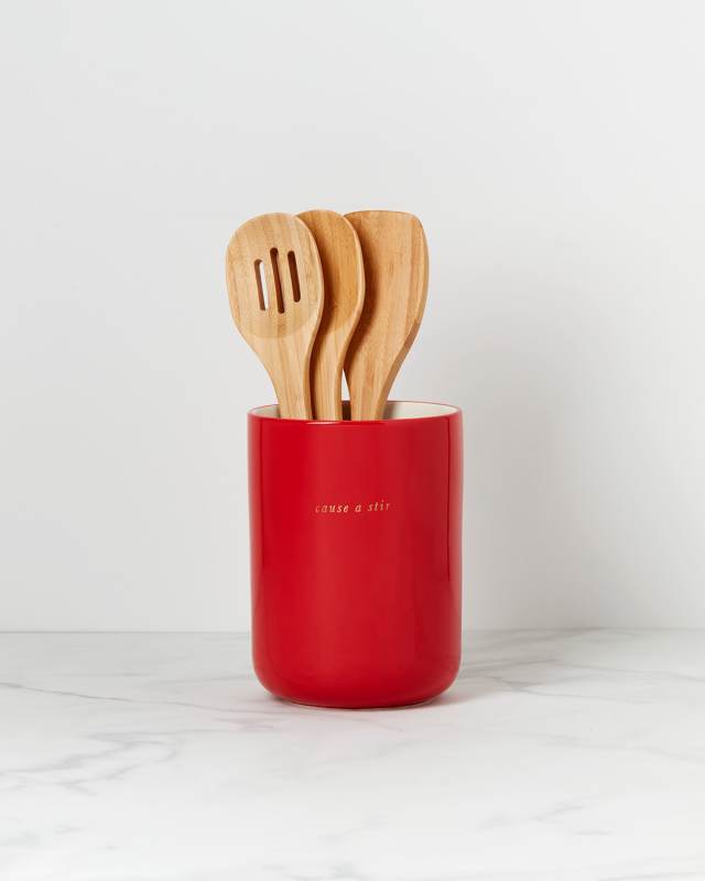 knock on wood apple crock with servers