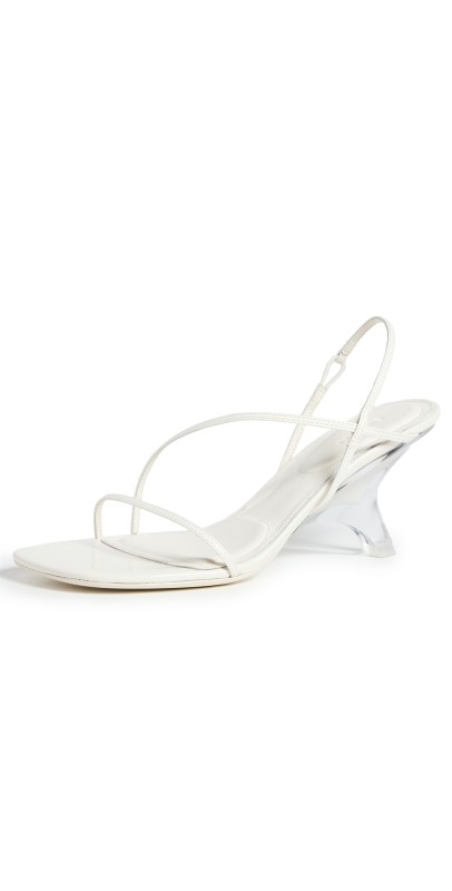 SIMKHAI Shadow Wedge Sandals White