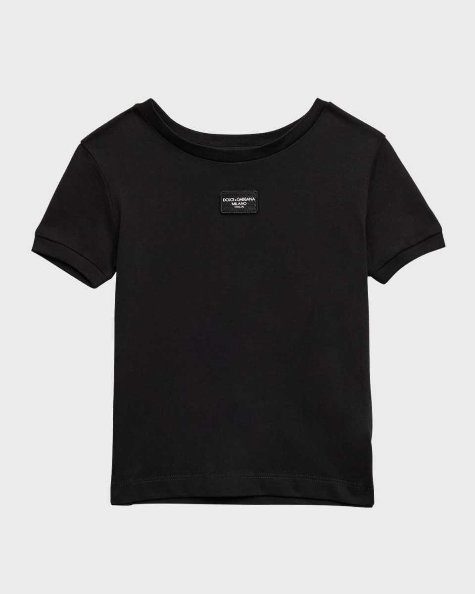 Girl's Logo Plaque Short-Sleeve T-Shirt, Size 4-