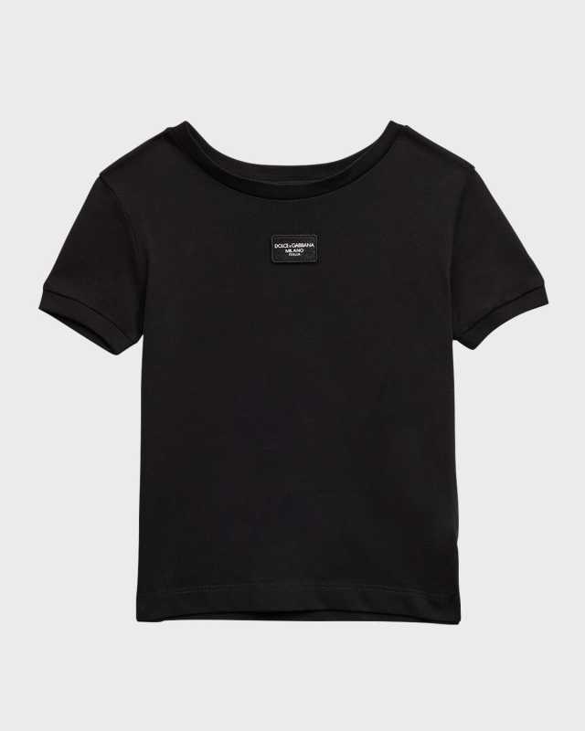 Girl's Logo Plaque Short-Sleeve T-Shirt, Size 4-
