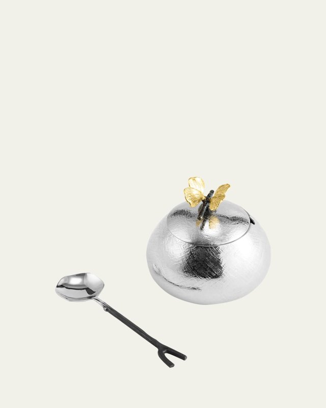 Butterfly Ginkgo Pot with Spoon