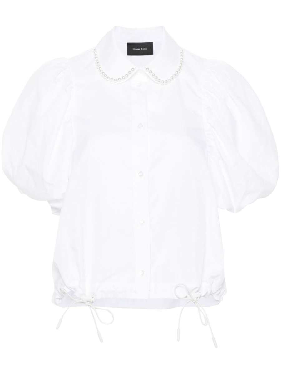 beaded cropped shirt