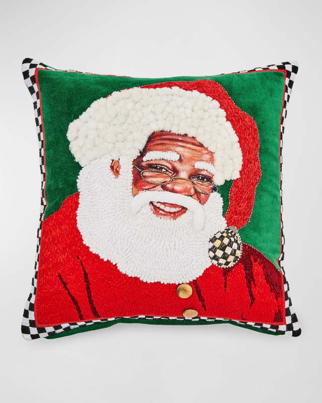 Joyful Santa Throw Pillow
