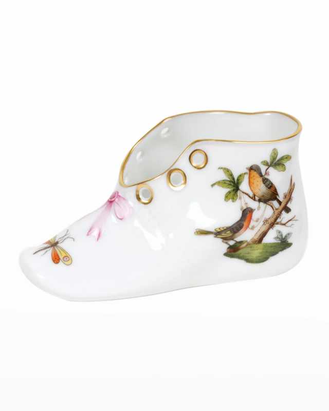 Rothschild Bird Porcelain Baby Shoe Keepsake