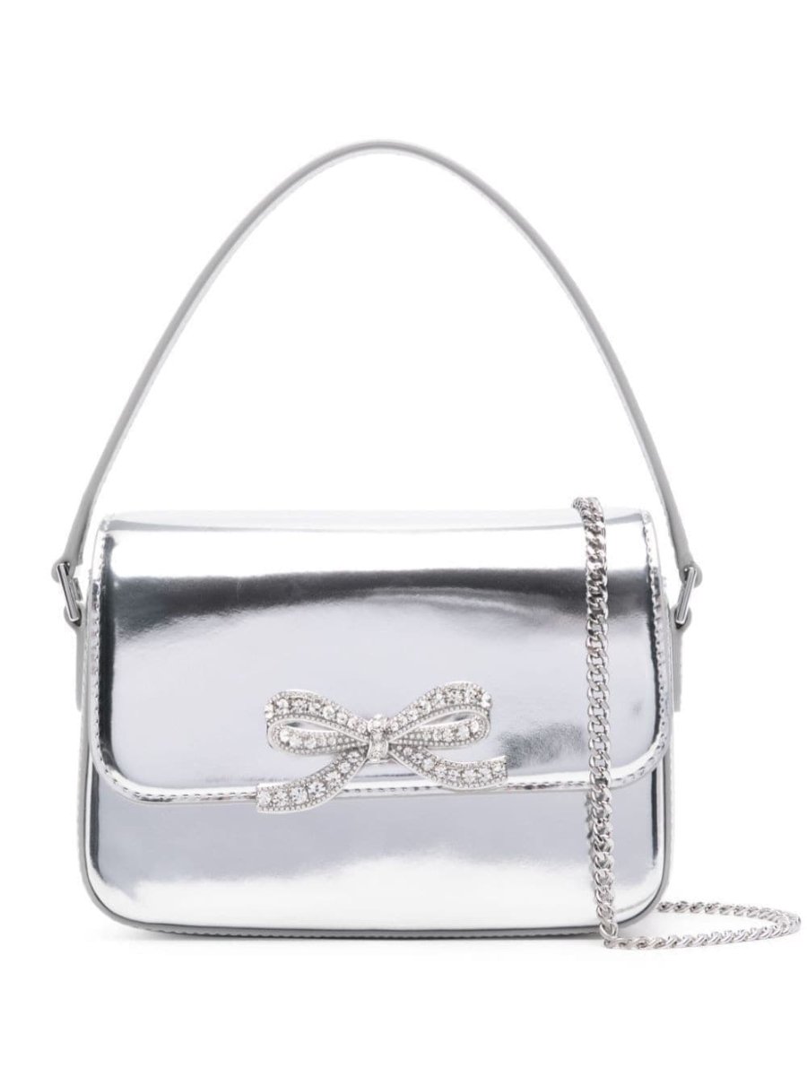 bow-detail leather tote bag
