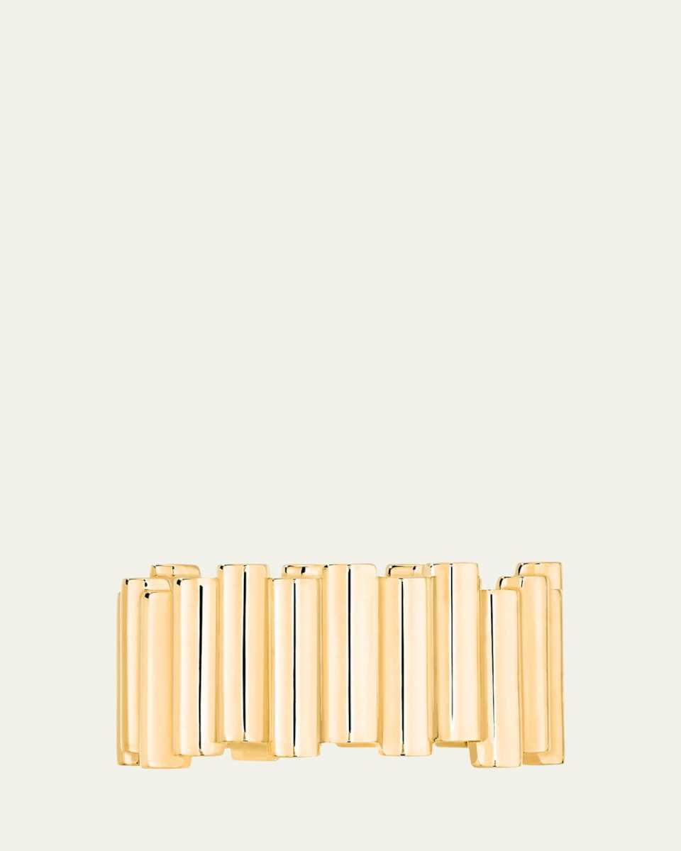 Edge Large Ring with Diamonds