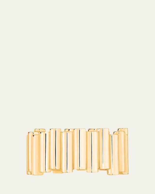 Edge Large Ring with Diamonds