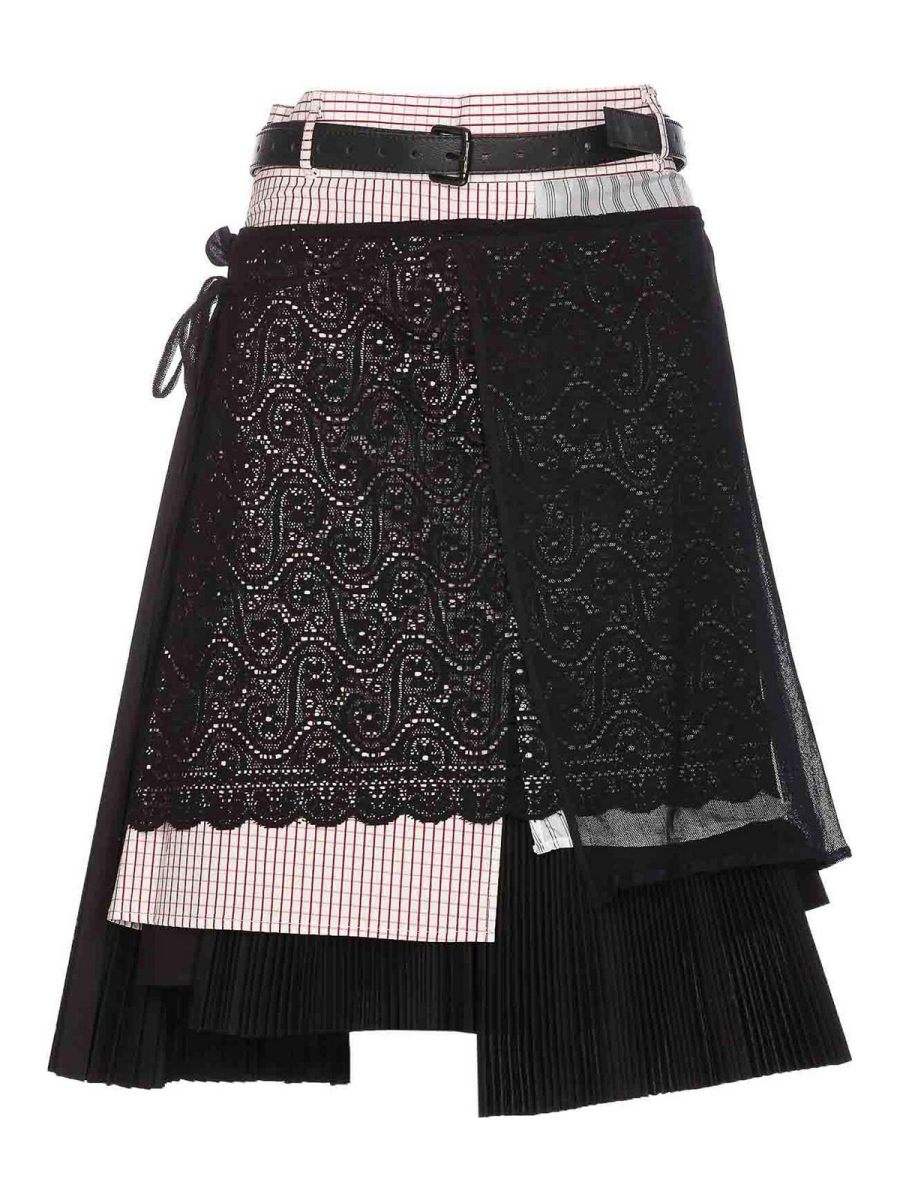 Maison Laponte Jupe Midi - Noir