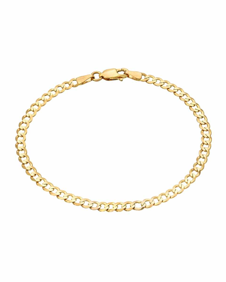 14k Gold Cuban Link Chain Bracelet
