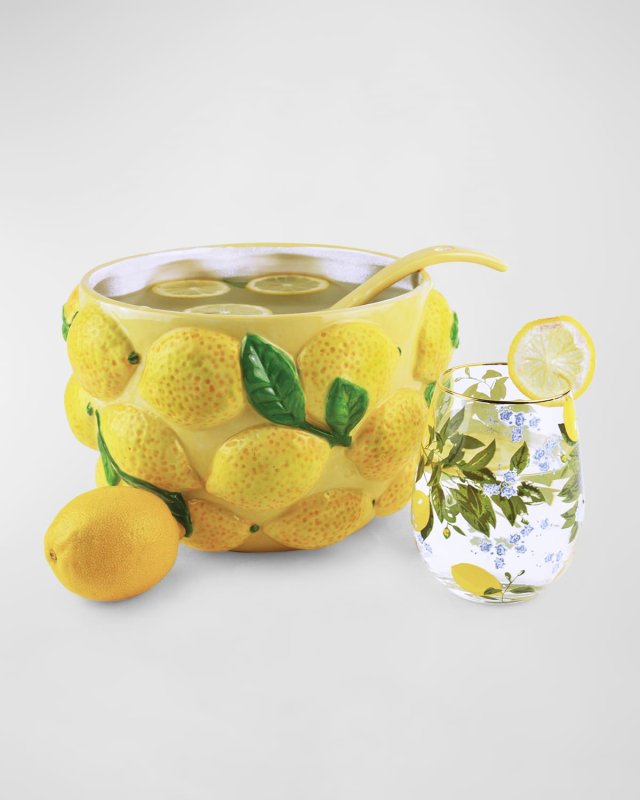 Lemon Punch Bowl & Ladle Set