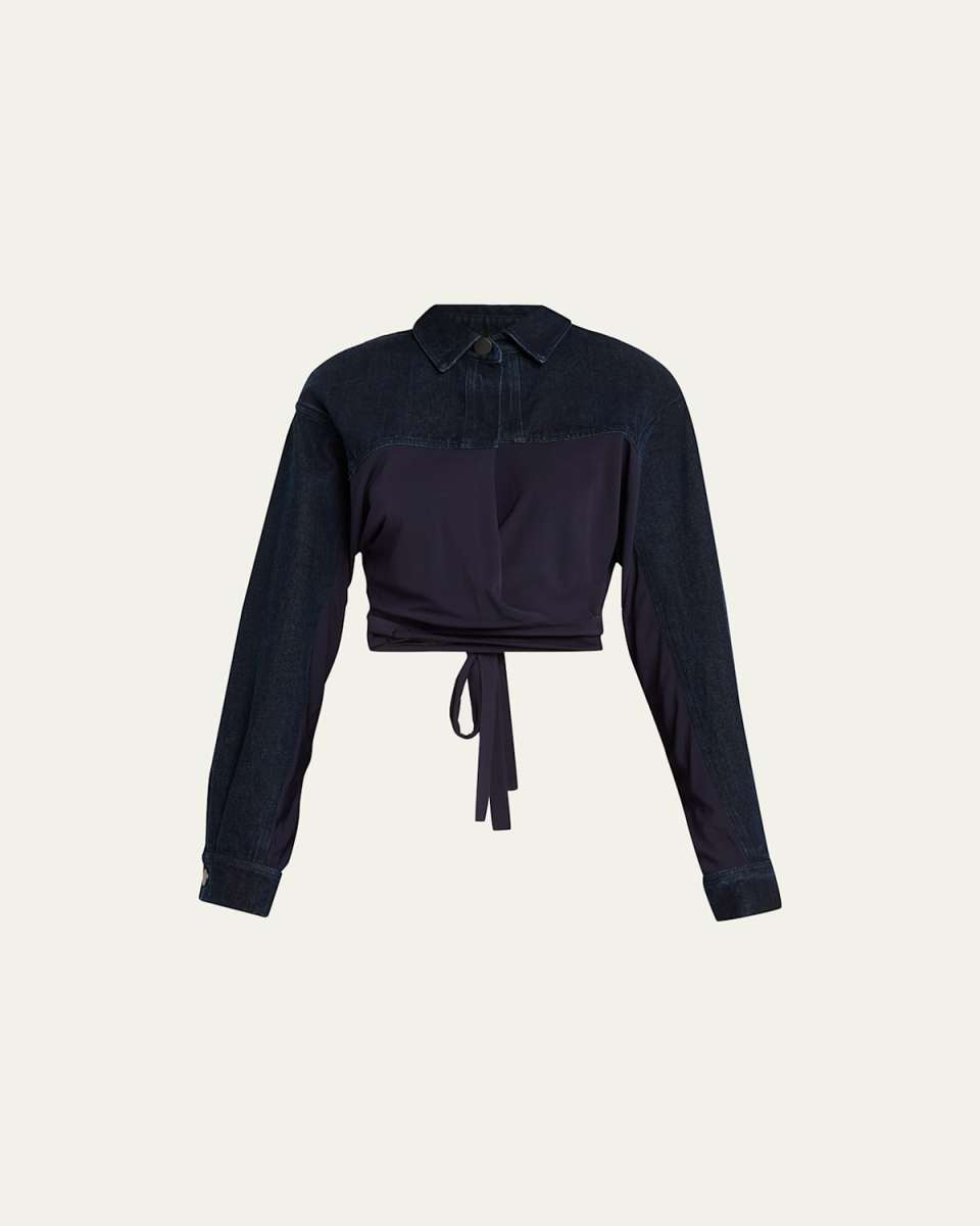Sevilla Denim Wrap Top