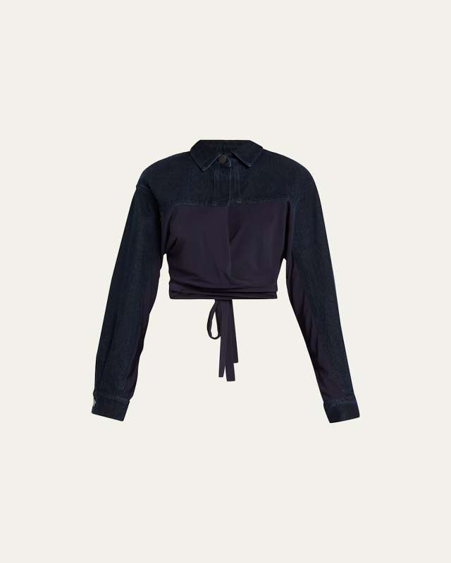 Sevilla Denim Wrap Top
