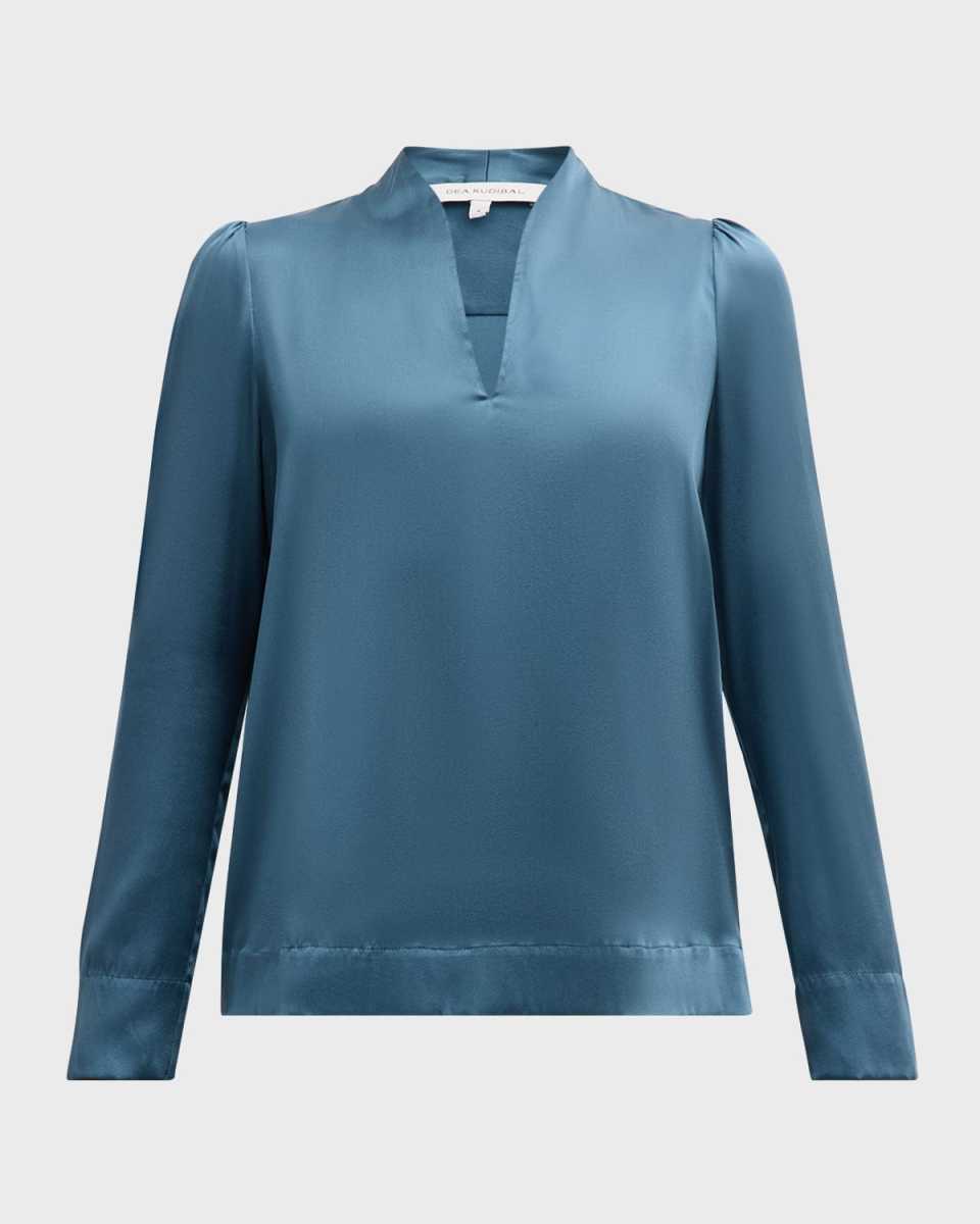 Amara V-Neck Silk Blouse