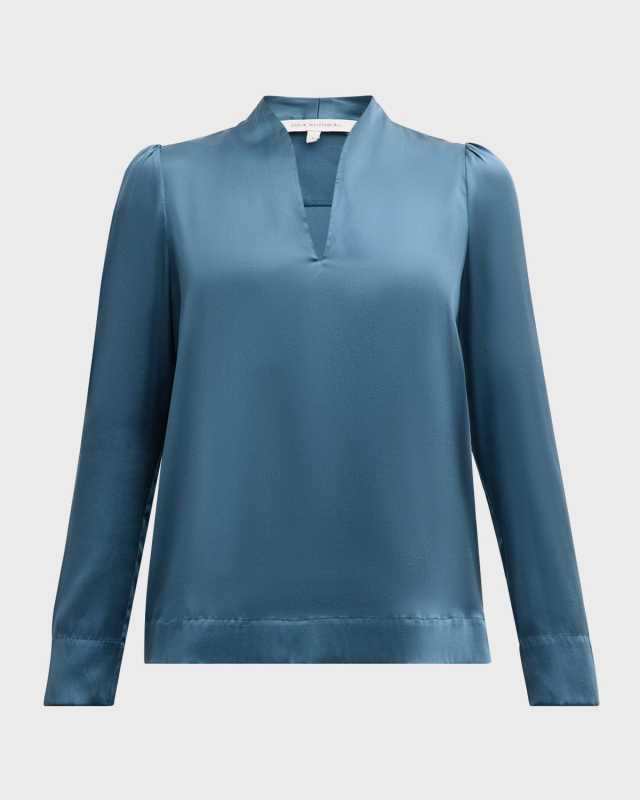Amara V-Neck Silk Blouse