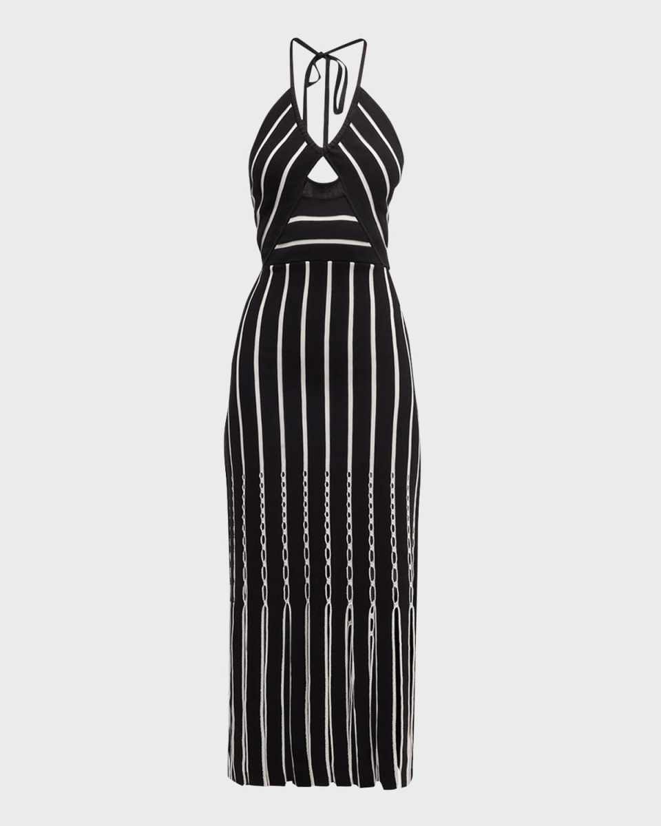 Frida Striped Halter Dress