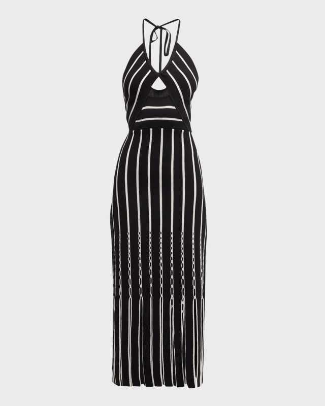 Frida Striped Halter Dress