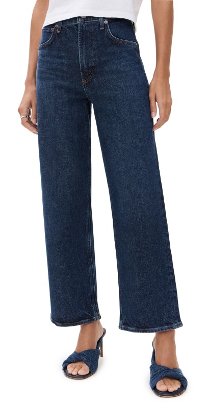 AGOLDE Ren: High Rise Wide Leg Jeans Echo
