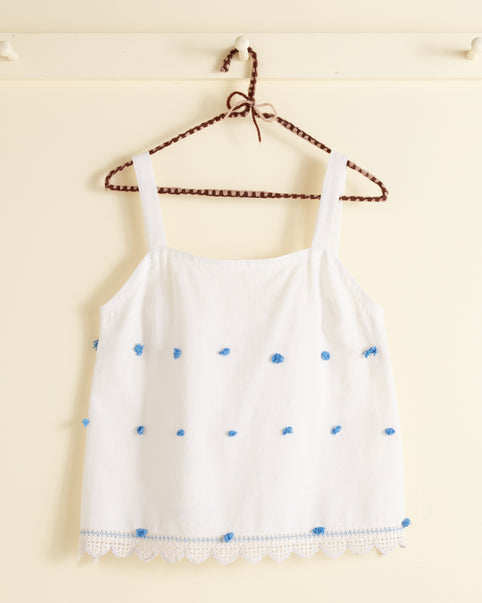 Bode Sapphire Bouquet Top