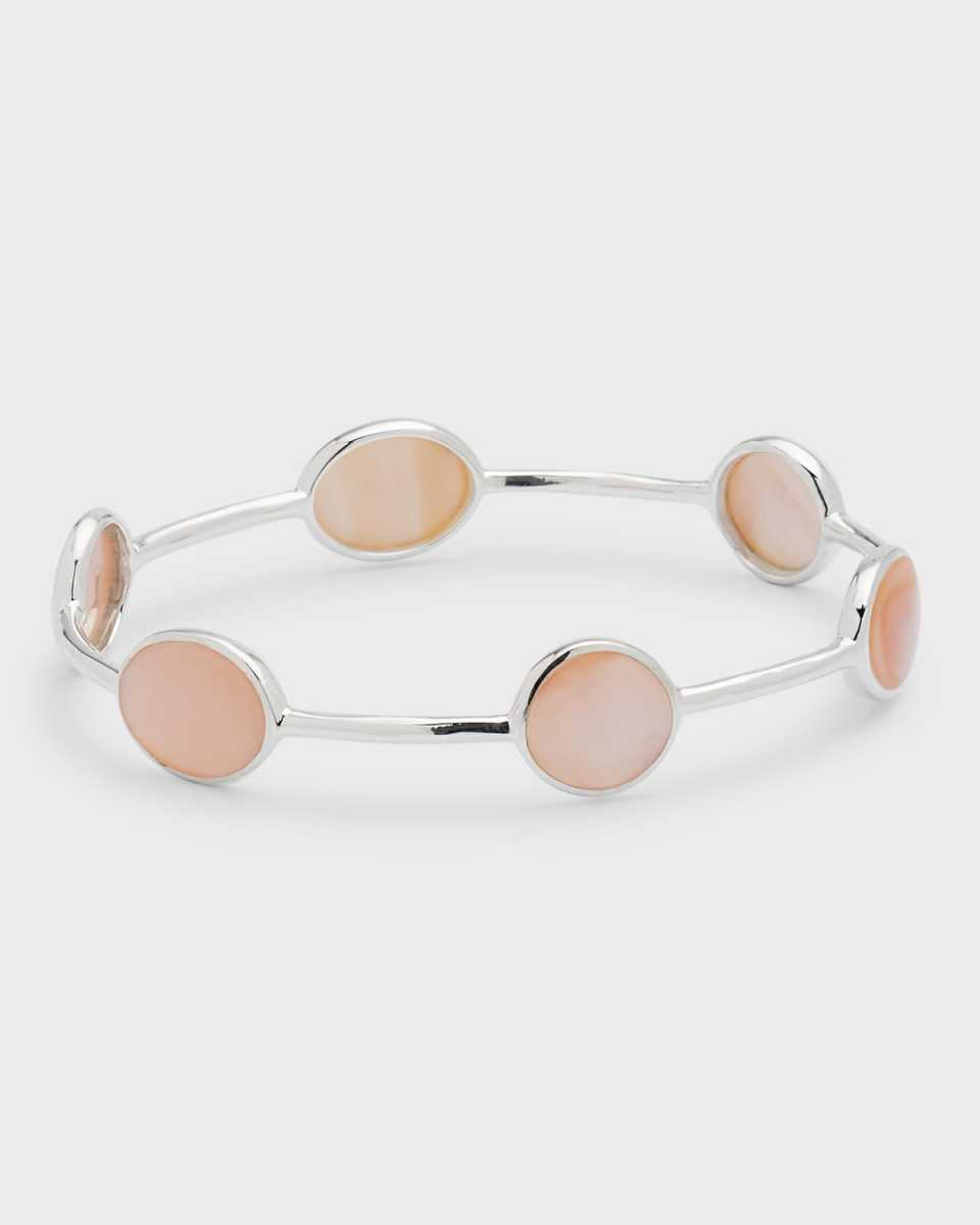 Sterling Silver Mother-Of-Pearl Station Bracelet