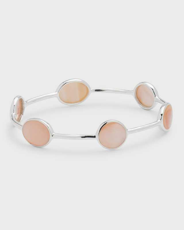 Sterling Silver Mother-Of-Pearl Station Bracelet