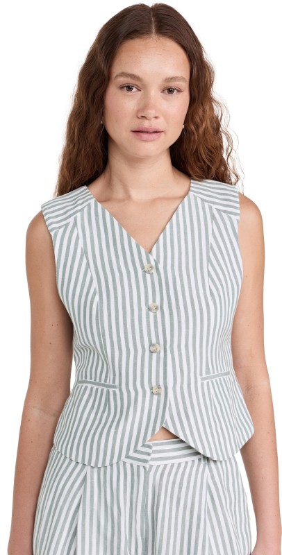 POSSE Diana Vest Seagrass Stripe