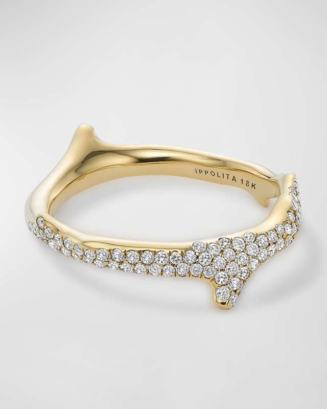 Coral Reef Band Ring in 18K Gold with Diamonds