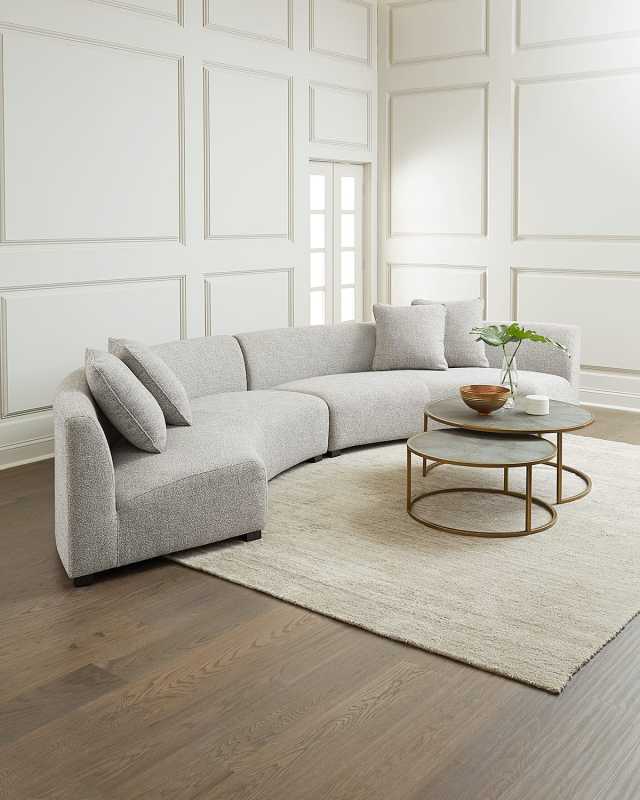 Belmount Gray Astor 2-Piece Curved Sectional