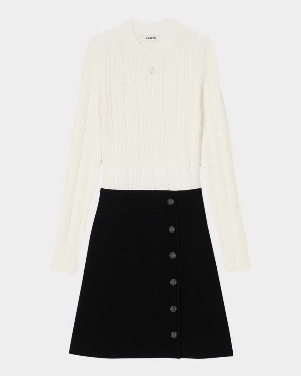Bonheur Combo Knit Mini Dress
