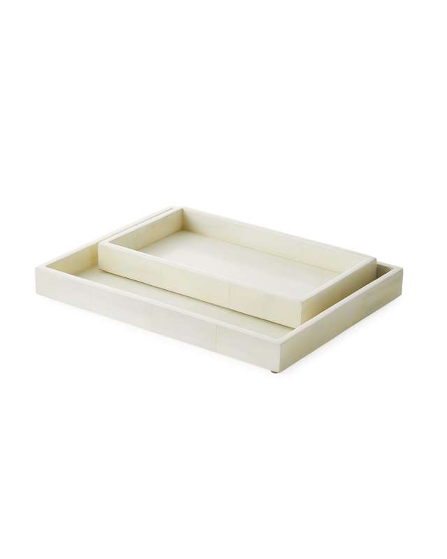 Arles Nested Faux Horn Trays, Set of 2