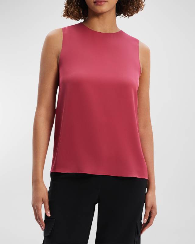 Silk Straight Shell Top
