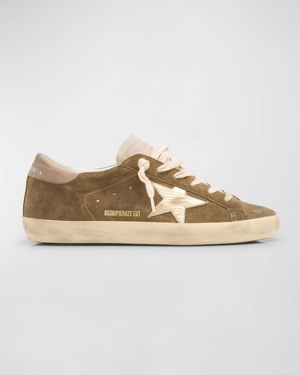 Superstar Suede Metallic Low-Top Sneakers