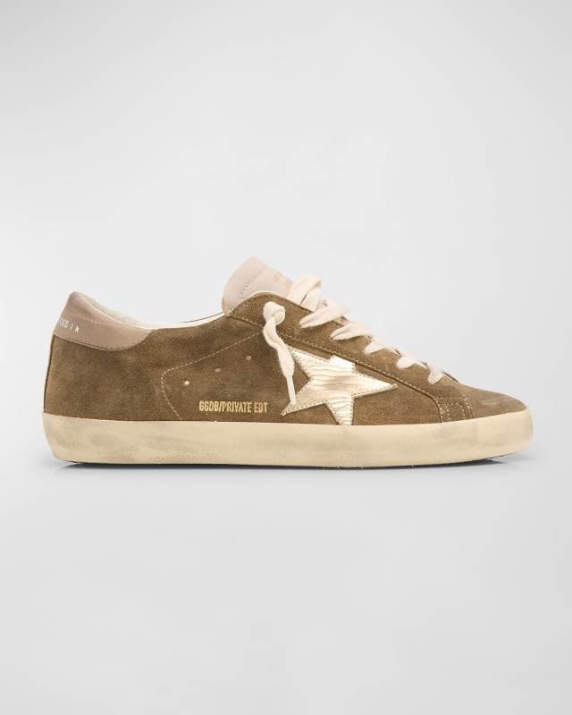 Superstar Suede Metallic Low-Top Sneakers