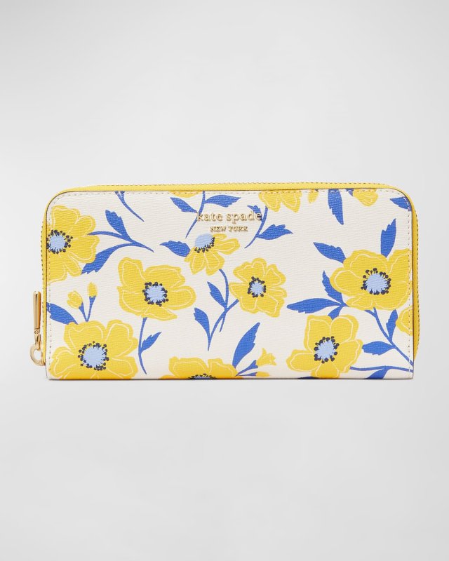 morgan sunshine floral printed continental wallet