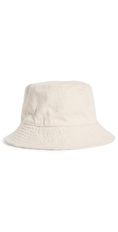 Madewell Embroiderd Bucket Hat Antique Cream