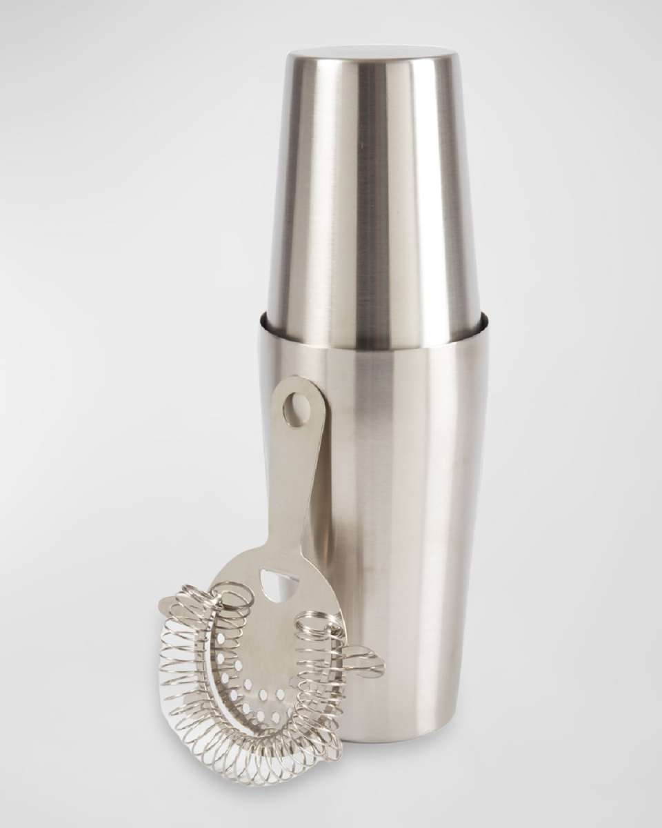Boston Stainless Steel Cocktail Shaker with Strainer