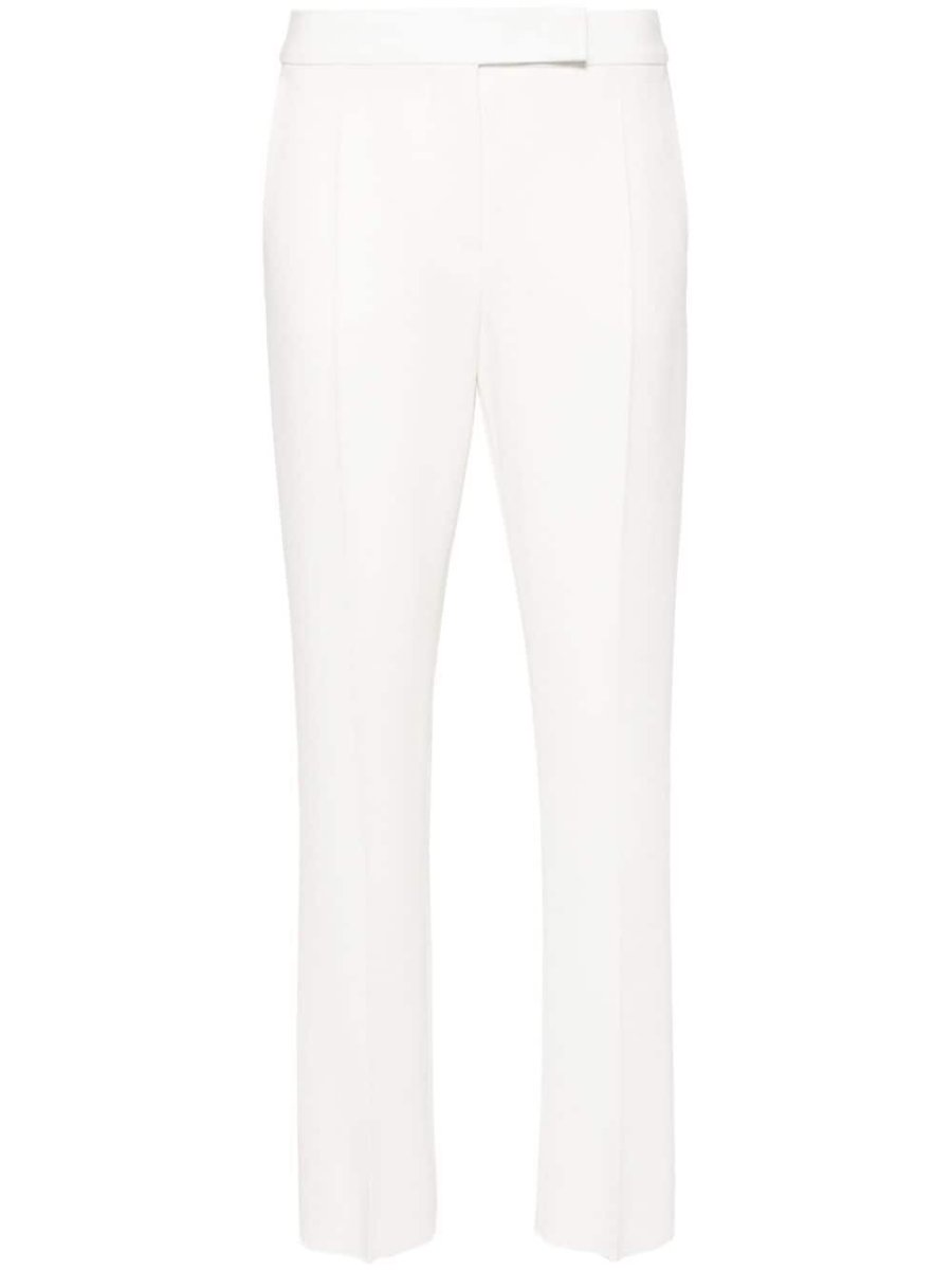 pressed-crease straight trousers