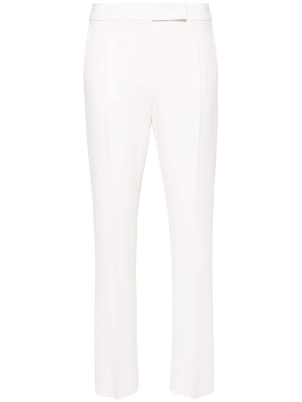 pressed-crease straight trousers