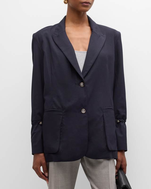 Mo Wool-Blend Oversized Blazer