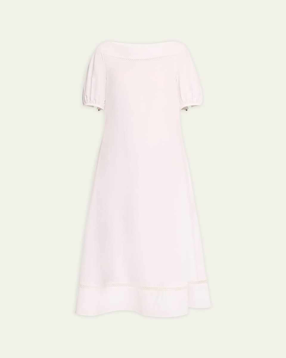 x High Summer Poplin Maxi Dress with Netted Detailing